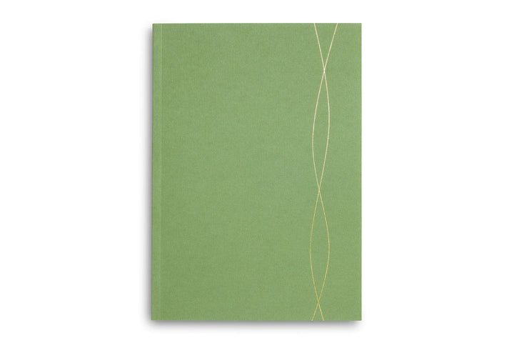 LSW notebook in green on a white background