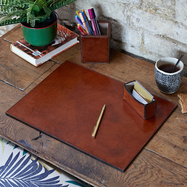 life of Riley leather desk mat and accessories