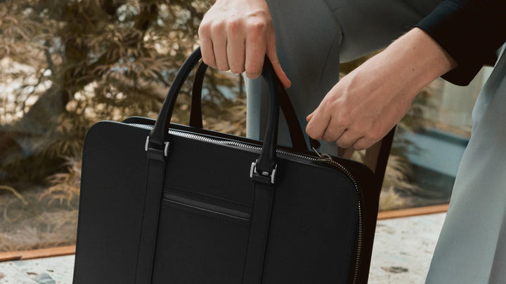 Palissy Briefcase in black leather