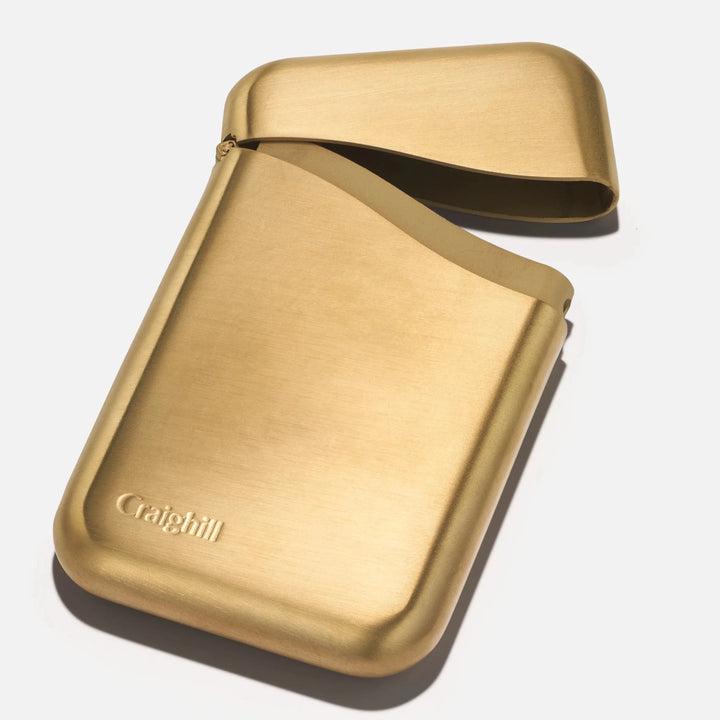 craighill card holder in brass